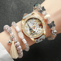 KIT RELÓGIO FEMININO COM PULSEIRAS